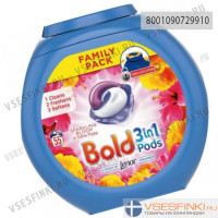 Капсулы для стирки Bold 2 in 1 Sparkling Bloom & Yallow Poppy, цветных тканей, 55шт