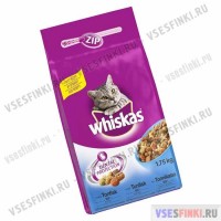 Сухой корм для взрослых кошек WHISKAS (говядина)-1,75кг
