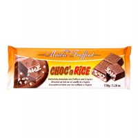Шоколад Maitre Truffout молочный с воздушным рисом, 150 г