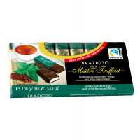 Шоколад Maitre Truffout темный с мятным вкусом в мини-батончиках, 100г