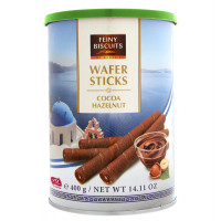 Вафельные трубочки Feiny Biscuits с какао-ореховой начинкой, 400 г