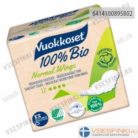 Прокладки Vuokkoset Bio Normal Wings 12шт