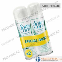 Гель для бритья Satin Care Pure&Delicate 2х200мл