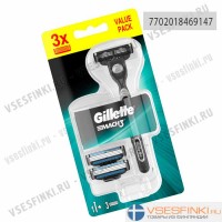 Станки Gillette Mach3 с 3 сменными кассетами 1шт
