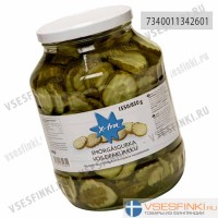 Огурцы X-tra резаные маринованные 1550/850 гр