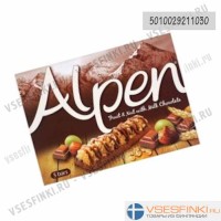 Мюсли Alpen (шоколад,фундук,изюм) 5штх19 гр