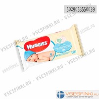 Детские влажные салфетки Huggies Pure 56шт