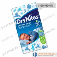 Подгузники-трусики DryNites для мальчиков 4-7 лет (17-30кг) 16шт