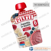 Piltti (банан,малина,черника и йогурт) с 6 мес 90гр